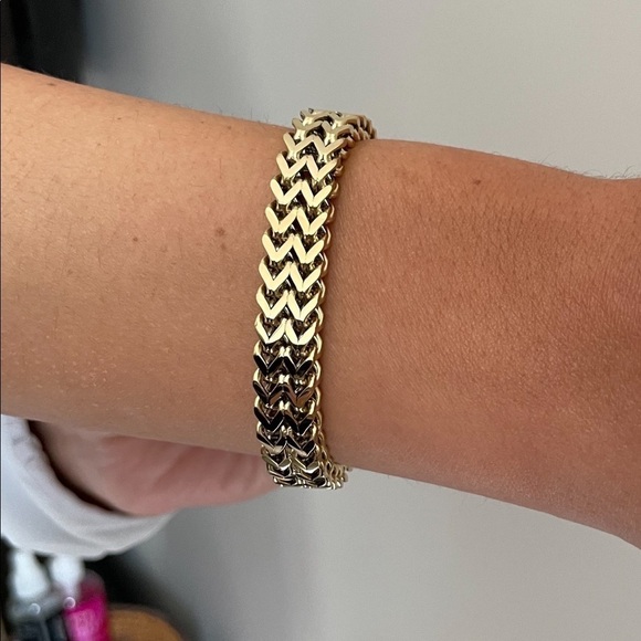 New 18k Gold Plated Chunky Chain Bracelet - Picture 6 of 7